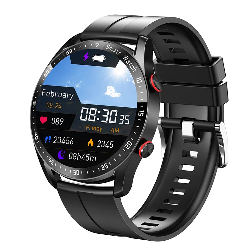 ECG+PPG Bluetooth Smart Watch for Men - Fitness, Health Monitoring, Sports & Waterproof with Blood Pressure & Call Features + Premium Gift Box