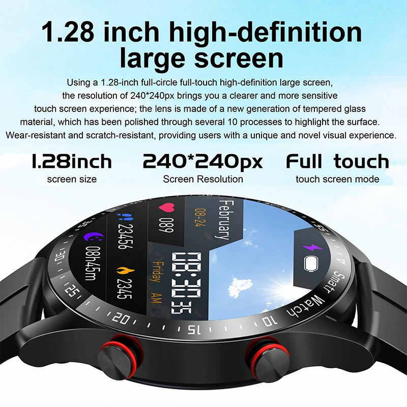 ECG+PPG Bluetooth Smart Watch for Men - Fitness, Health Monitoring, Sports & Waterproof with Blood Pressure & Call Features + Premium Gift Box