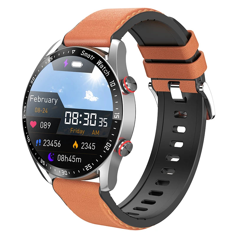 ECG+PPG Bluetooth Smart Watch for Men - Fitness, Health Monitoring, Sports & Waterproof with Blood Pressure & Call Features + Premium Gift Box