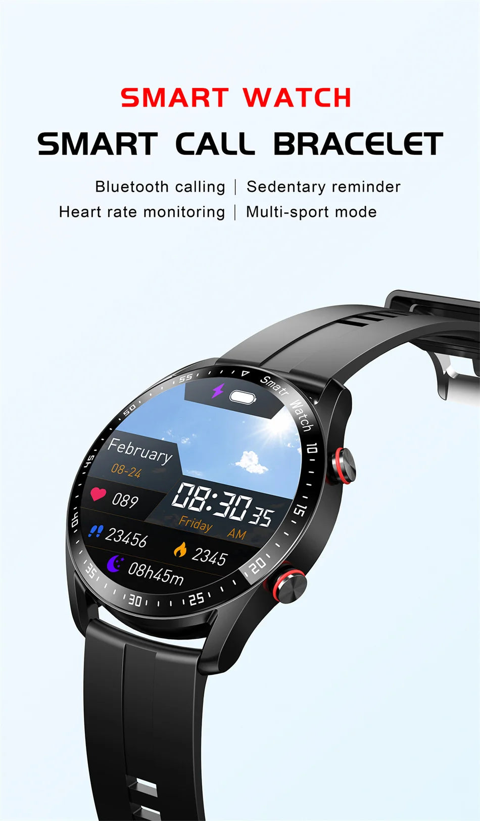 ECG+PPG Bluetooth Smart Watch for Men - Fitness, Health Monitoring, Sports & Waterproof with Blood Pressure & Call Features + Premium Gift Box